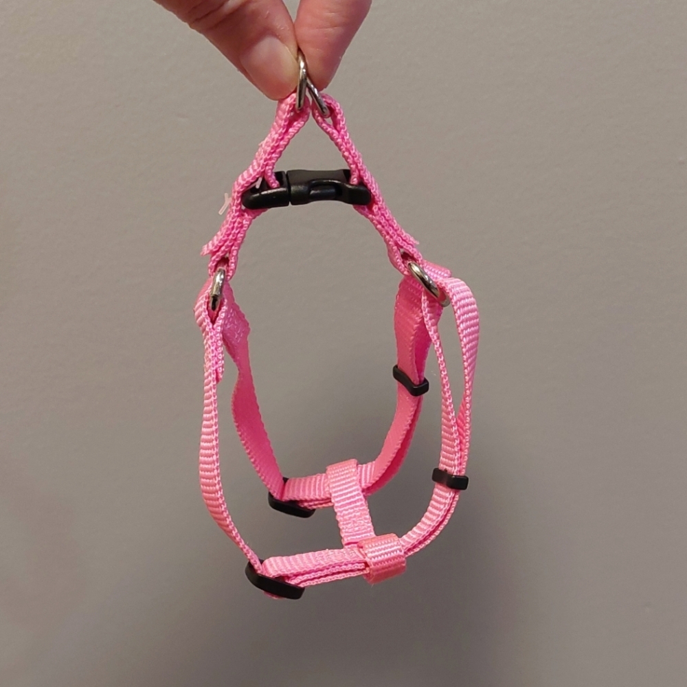🤑5/$25 Pink Nylon Adjustable Dog Harness XS NWOT